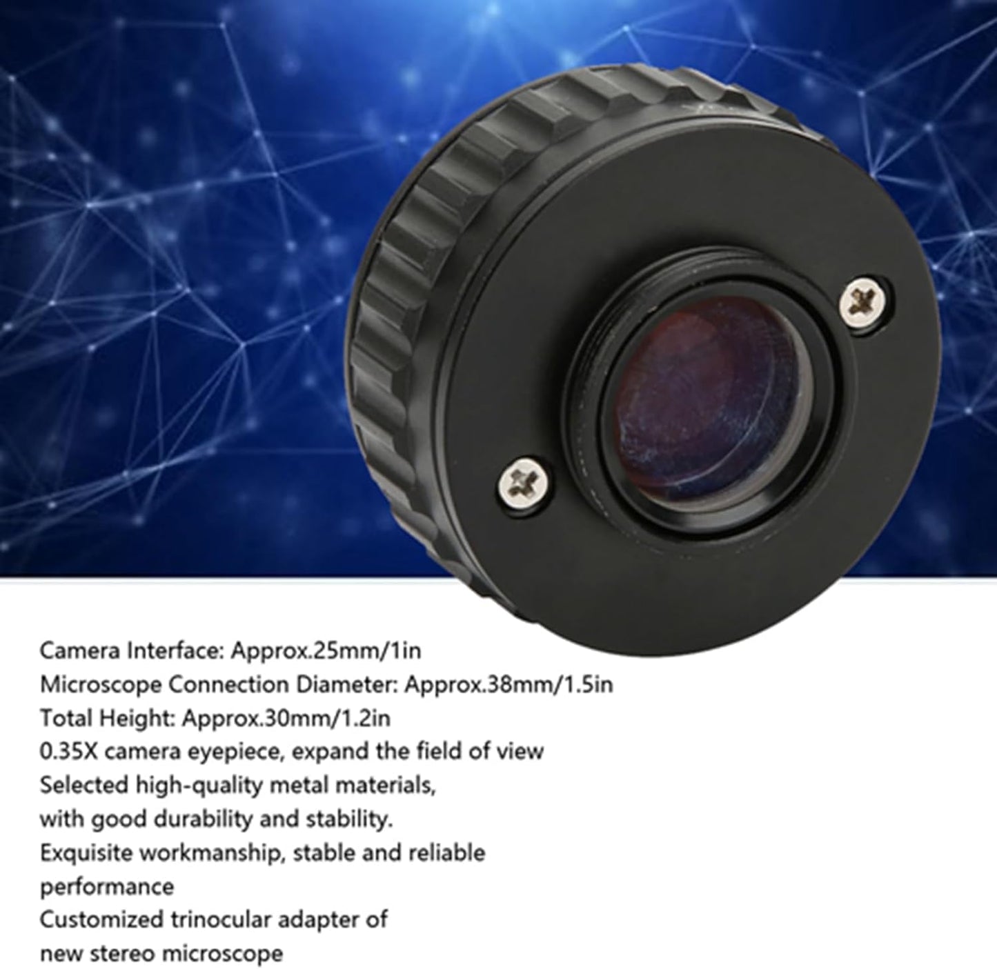 0.35X Microscope Adapter,Ctv Microscope Lens Camera Interface Adapters,Mount Lens Adapter Microscope Accessory,For Trinocular Stereo Microscope