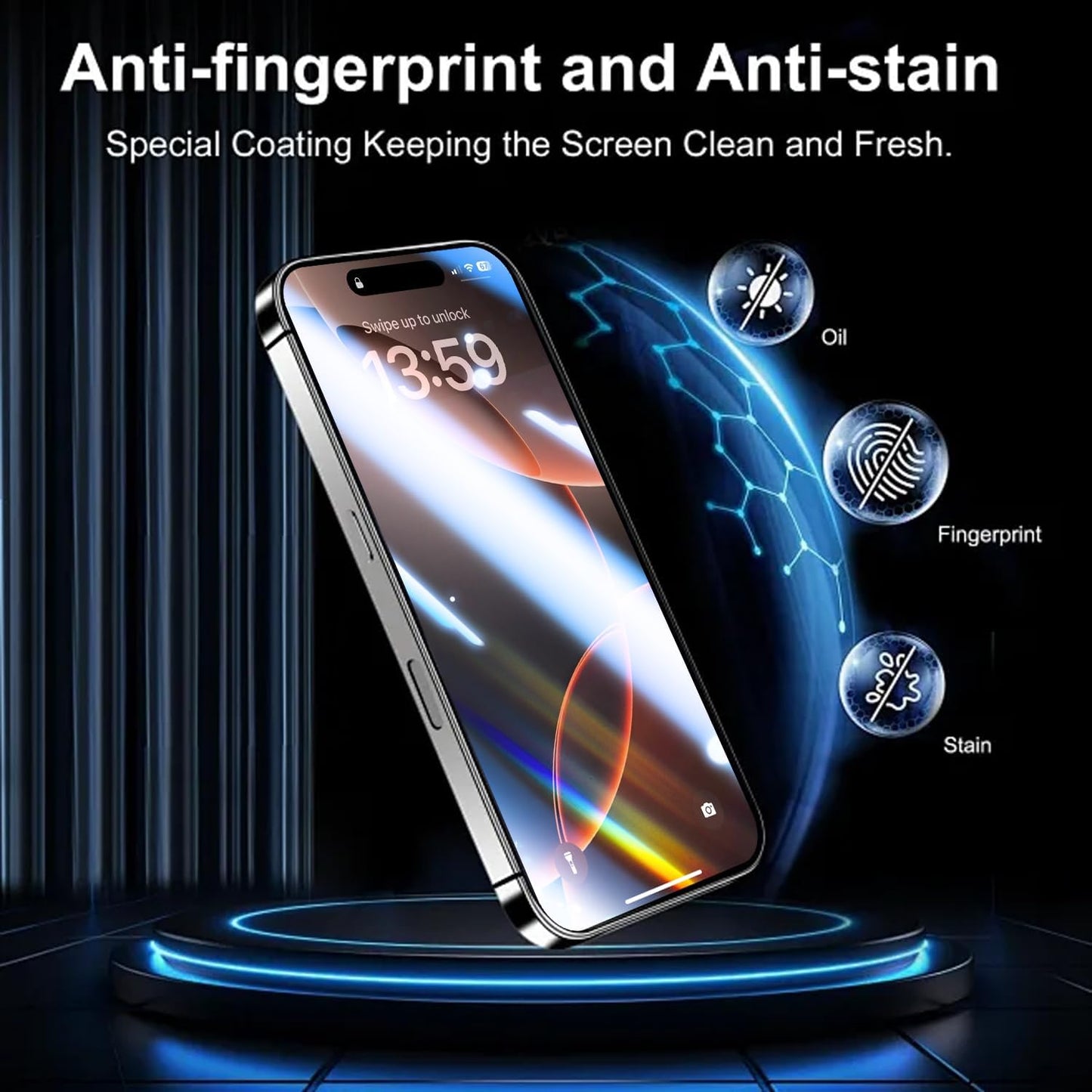 Full Edge Coverage Tempered Glass Screen Protector for Iphone 16 Pro Max 6.9 Inch, 2 Pack Edge Reinforcement, Self-Aligning Installation, Case Friendly HD Screen Protectors