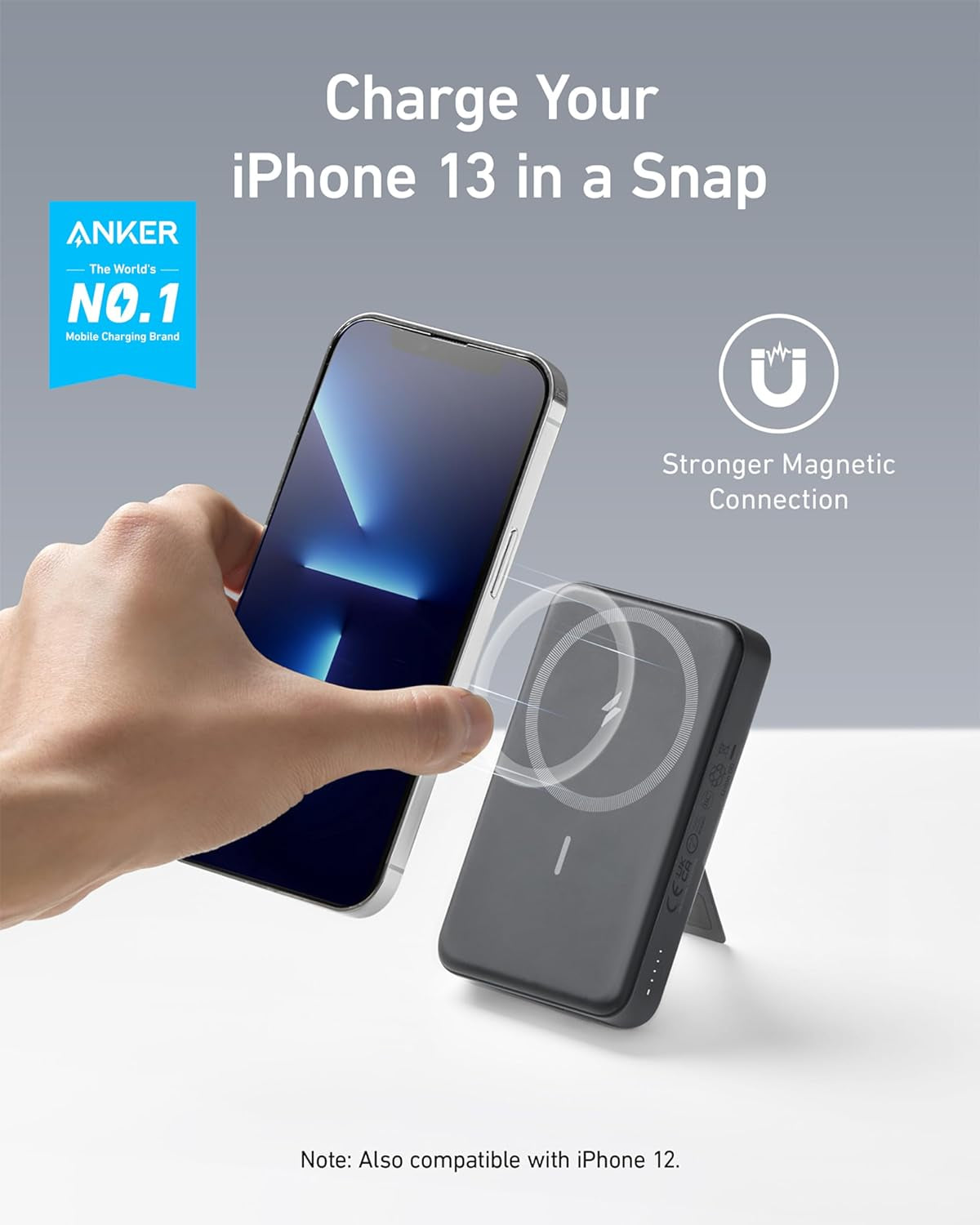 633 Magnetic Battery, 10,000Mah Foldable Wireless Portable Charger, 20W USB-C Power Delivery Power Bank with Stand, Magsafe-Compatible for Iphone 16/15/14/13/12 Series
