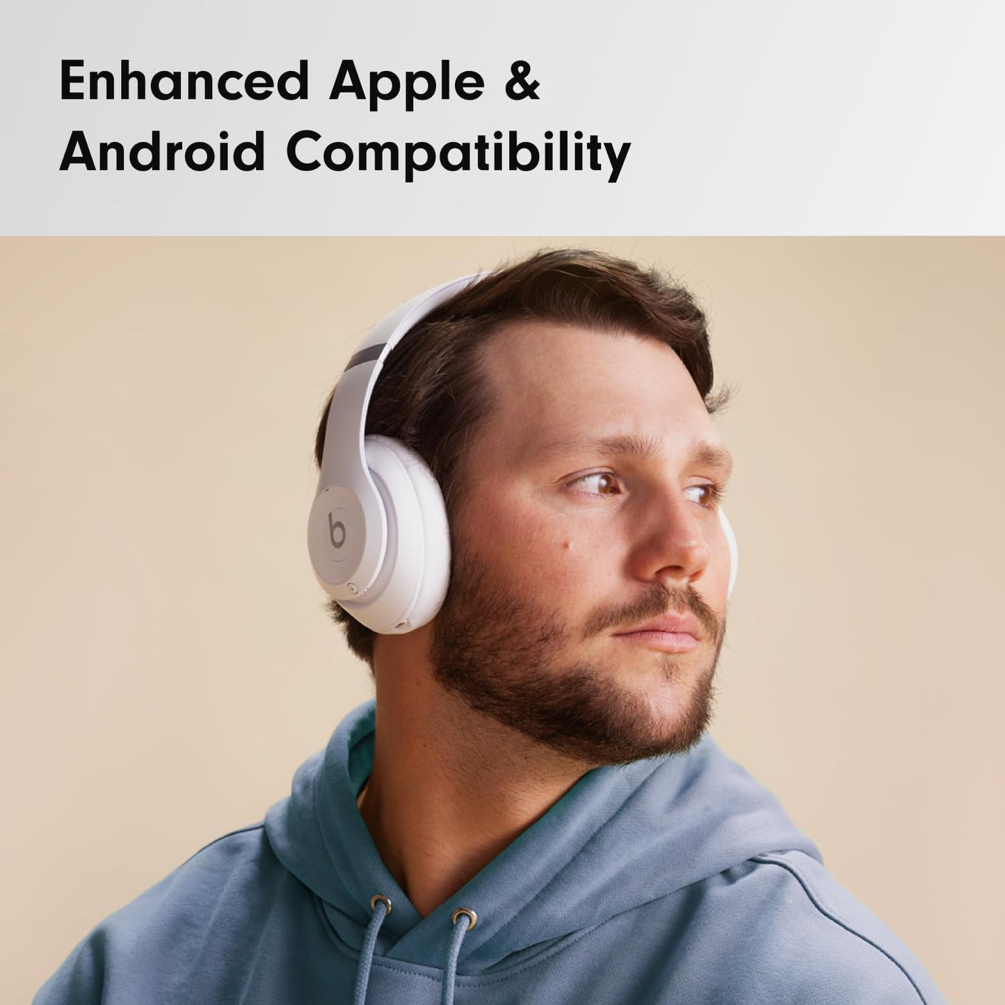 Studio Pro - Wireless Bluetooth Noise Cancelling Headphones - Personalized Spatial Audio, USB-C Lossless Audio, Apple & Android Compatibility, up to 40 Hours Battery Life - Matte White