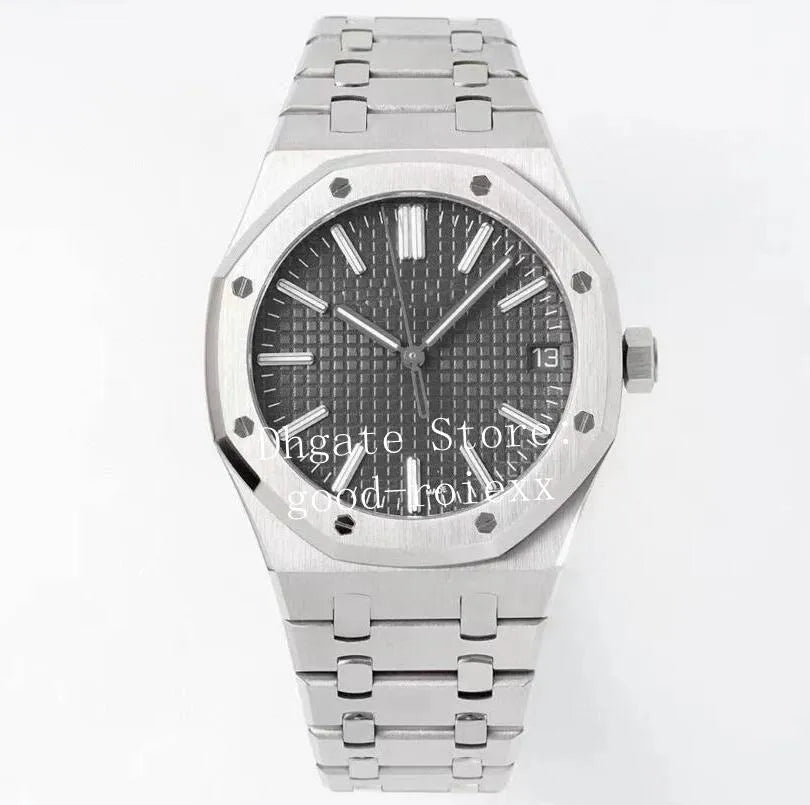 41Mm Watches Men Watch Men'S Automatic Cal.4302 Movement Mechanical 50Th Anniversary Dive Full Steel 15510 White Gray Blue Black Dial Wristwatches