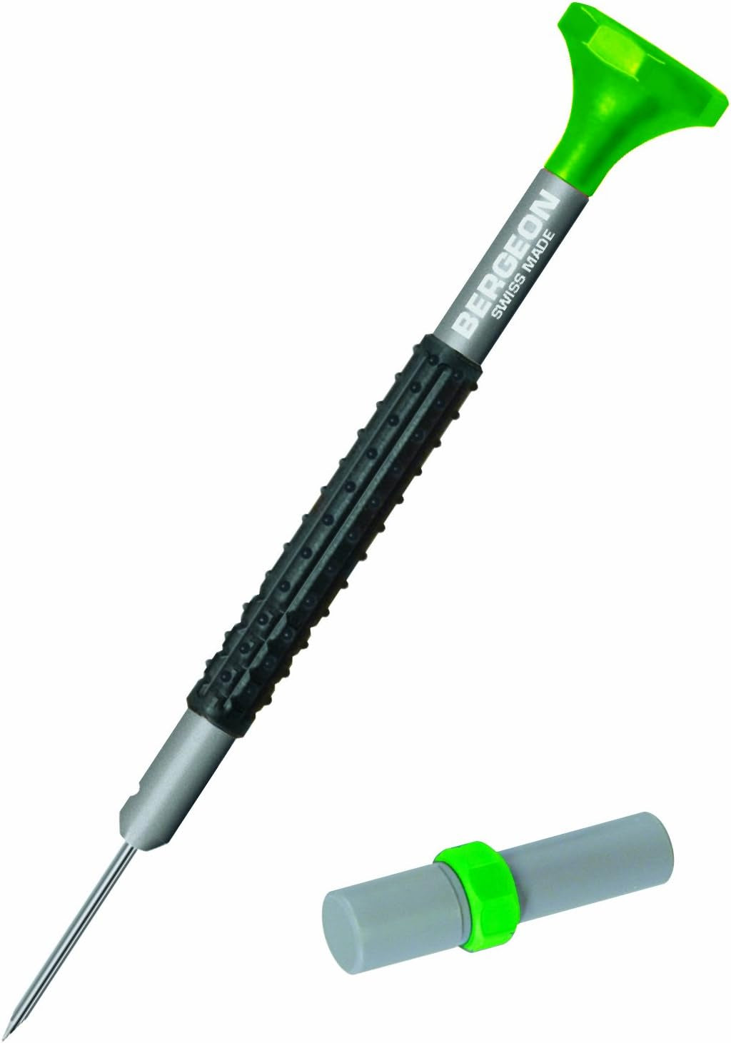 55-604 6899-S10 Rotating Stand with 10 Ergonomic Screwdrivers and 10 Tubes with Spare Blades Watch Repair Kit