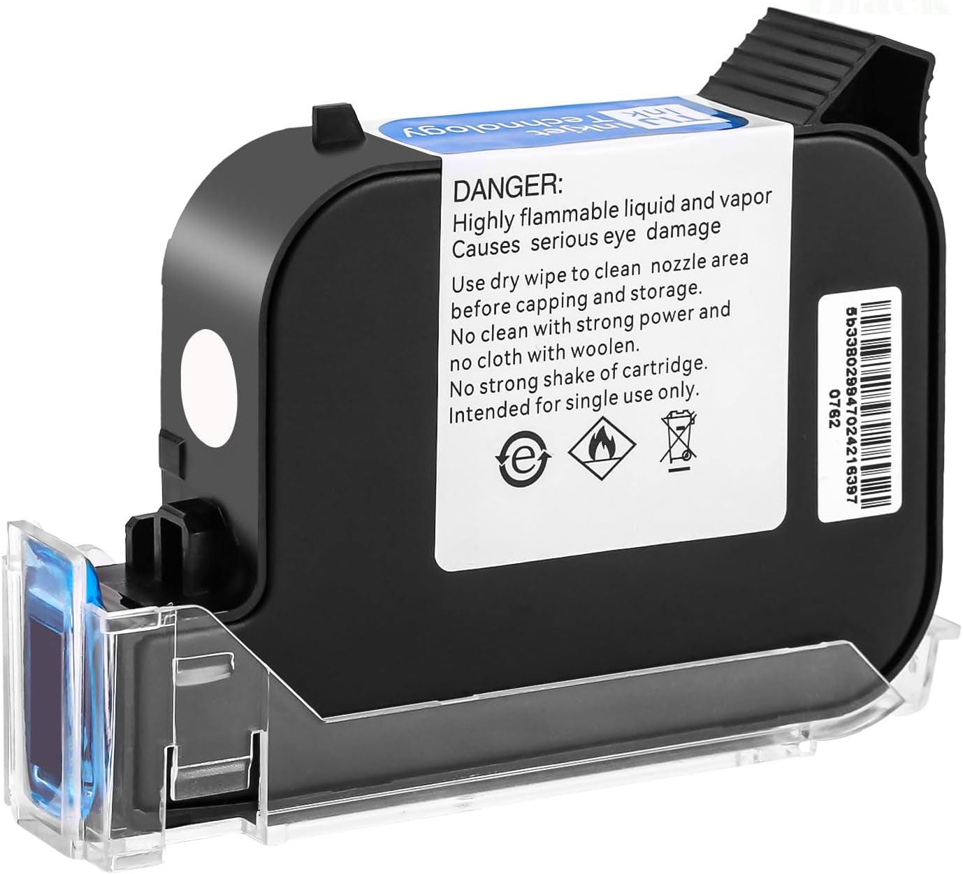 1PC Original 42Ml Solvent Ink Cartridge Replacement for Handheld Inkjet Printer Z10/C10/M10/M12/M11, High Adhesion and Quick Dry, Compatible for 0.5Inch/12.7Mm Nozzle Coding Machine (White)