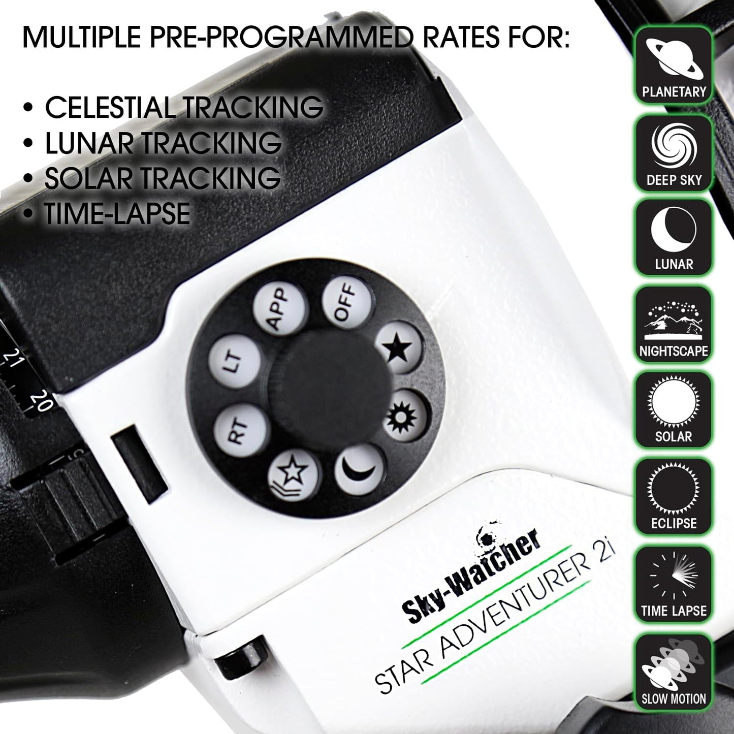 Star Adventurer 2I Pro Pack – Motorized DSLR Night Sky Tracker Equatorial Mount for Portable Nightscapes, Time-Lapse and Panoramas – Wi-Fi App Camera Control – Long Exposure (S20512)