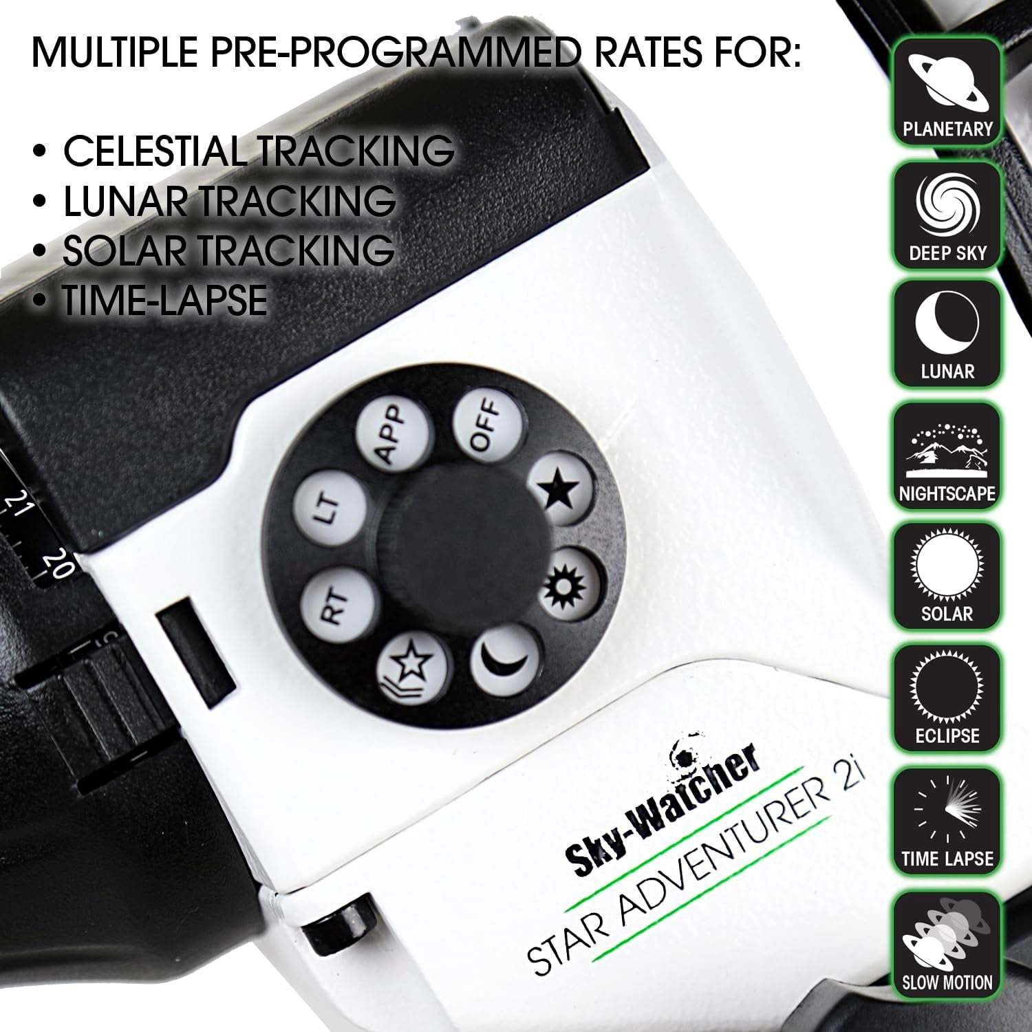 Star Adventurer 2I Pro Pack – Motorized DSLR Night Sky Tracker Equatorial Mount for Portable Nightscapes, Time-Lapse and Panoramas – Wi-Fi App Camera Control – Long Exposure (S20512)