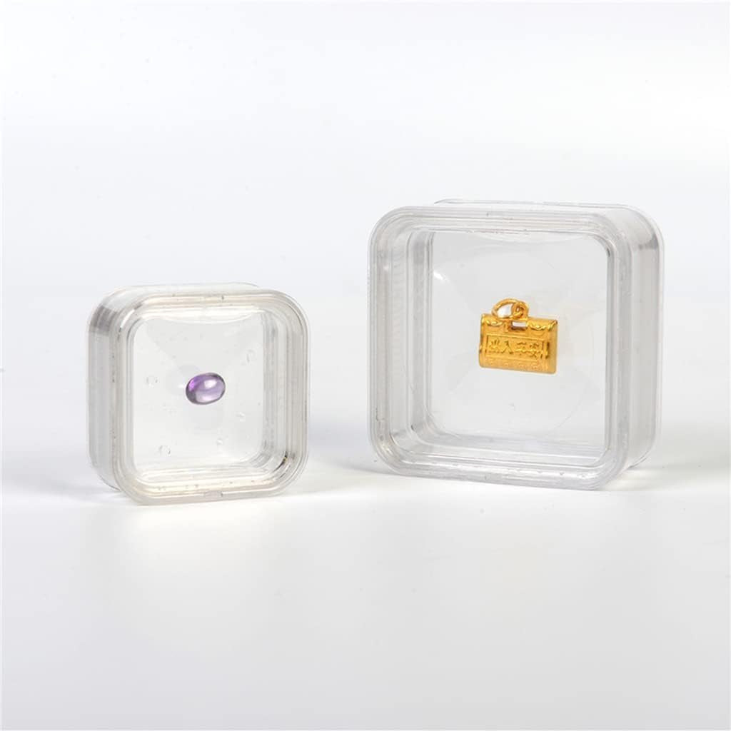 1Pc Floating Frame Box Coin Display Elasticity Membrane Jewelry Storage Box Dustproof for Bracelet Earring Antique Clear Floating Display Holder Elasticity Membrane Jewelry Storage Box (40Mm)