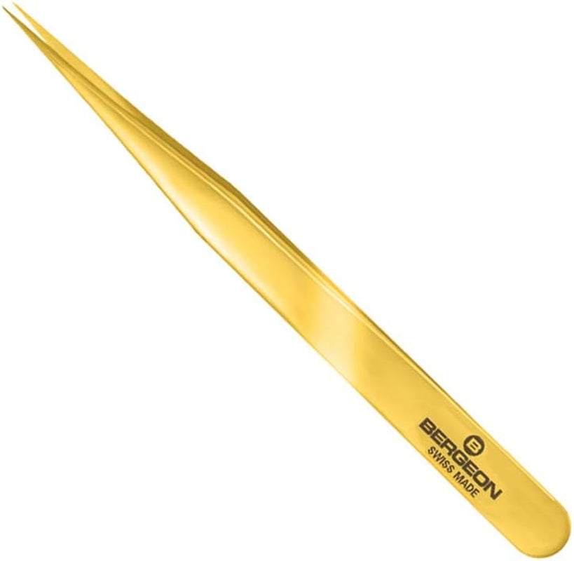7029-1AM-GF Gold Flash Brass Tweezers Watchmaker Tools