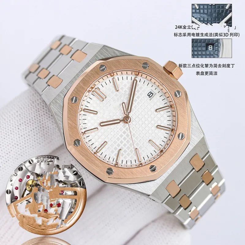 ZF Factory Men'S and Women'S 15550 Watch Small Size 37Mm Fully Automatic Cal3120 Mechanical Movement 50Th Anniversary Top Craftsmanship Quality