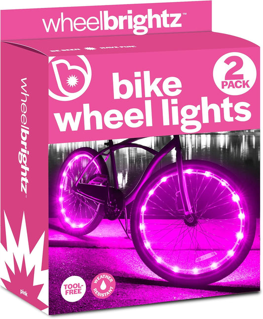 Wheel LED Bike Wheel Lights - 2024 Edition with Superior Straps & Led-Weatherproof Shield! 14 Colors - Unmatched Durability, Visibility & 48+ Hours of Dazzling Illumination