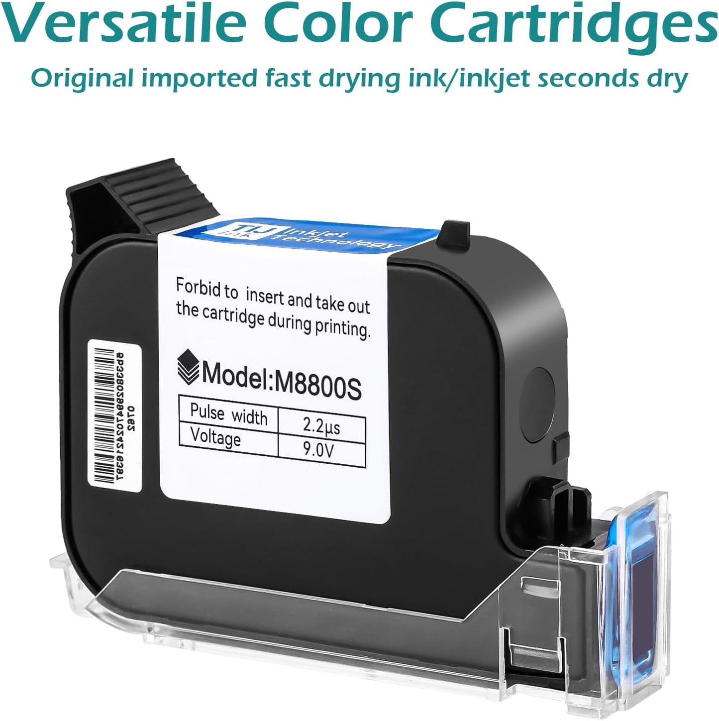 1PC Original 42Ml Solvent Ink Cartridge Replacement for Handheld Inkjet Printer Z10/C10/M10/M12/M11, High Adhesion and Quick Dry, Compatible for 0.5Inch/12.7Mm Nozzle Coding Machine (White)