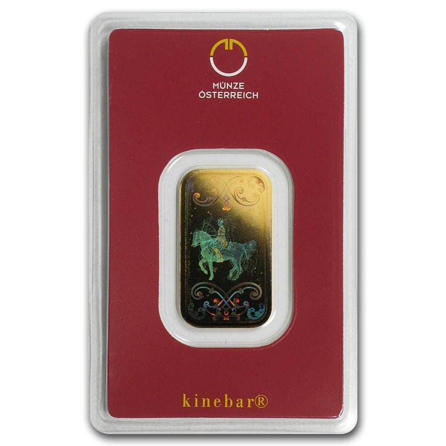 10 Gram Gold Bar - Austrian Mint Kinebar Design (In Assay)