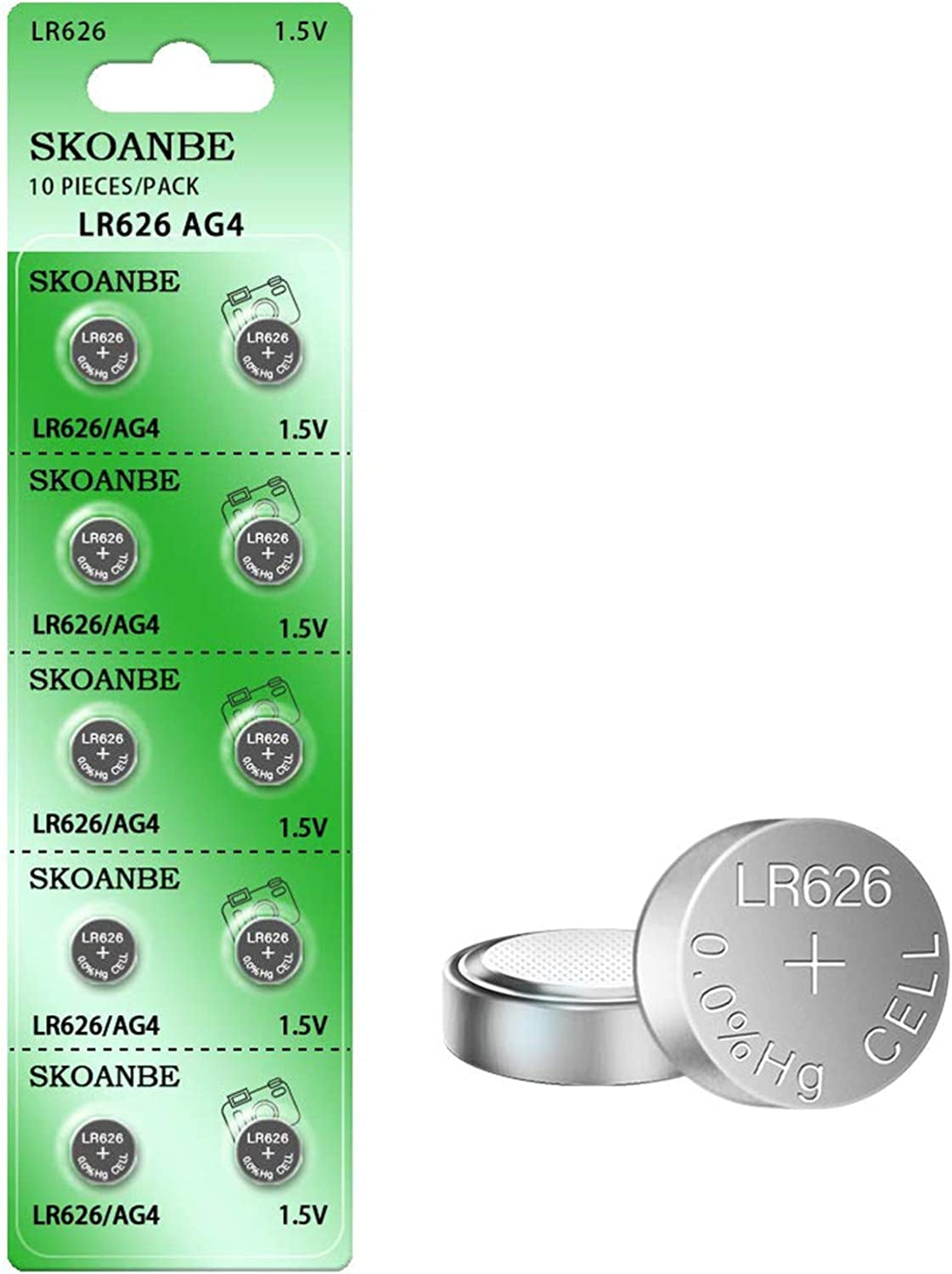 10Pack SR626SW 377 LR626 AG4 1.5V Watch Battery