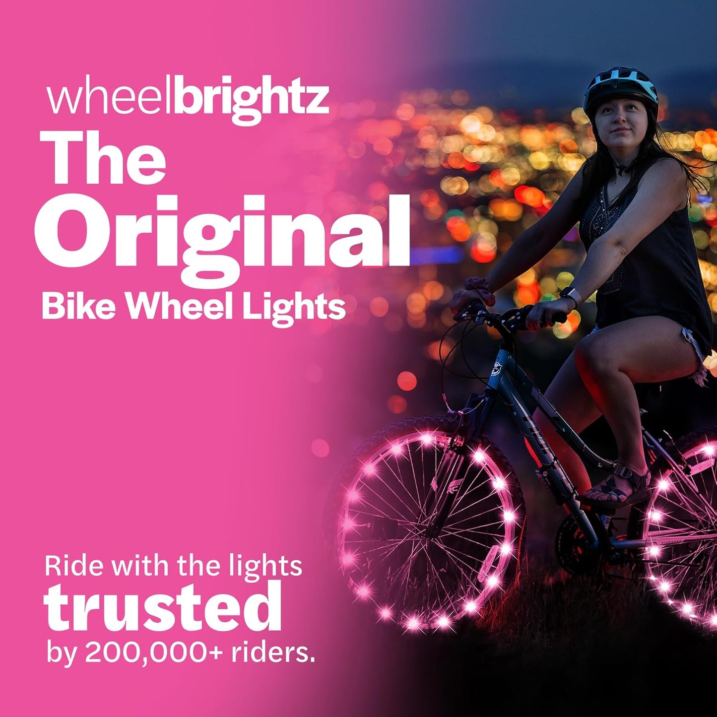 Wheel LED Bike Wheel Lights - 2024 Edition with Superior Straps & Led-Weatherproof Shield! 14 Colors - Unmatched Durability, Visibility & 48+ Hours of Dazzling Illumination