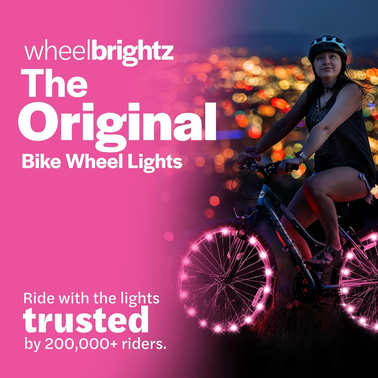 Wheel LED Bike Wheel Lights - 2024 Edition with Superior Straps & Led-Weatherproof Shield! 14 Colors - Unmatched Durability, Visibility & 48+ Hours of Dazzling Illumination