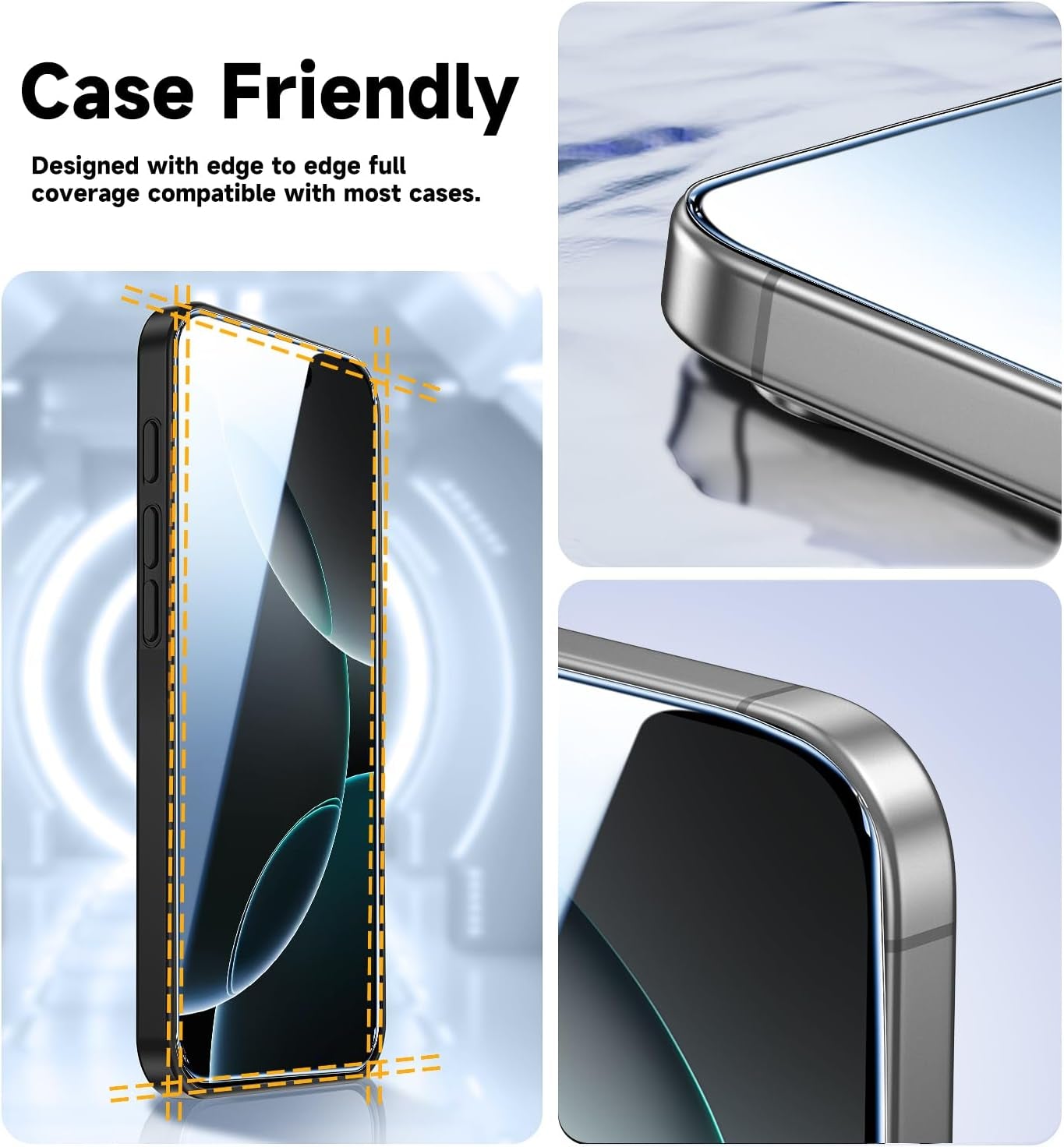 2 Pack for Iphone 16 Pro Max 6.9 Inch Tempered Glass Screen Protector, HD Clear, Bubble Free, Easy Installation, Auto Dust-Elimination