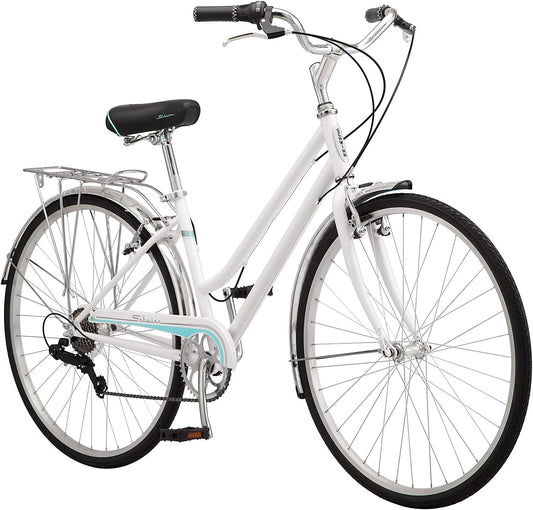 Wayfarer Hybrid Bike, 700C Mens and Womens Bike, 7-Speed Hybrid Bicycle, Retro Steel Frame, Front and Rear Linear Pull Brakes, Fenders, Cargo Space, Adult Bicycle