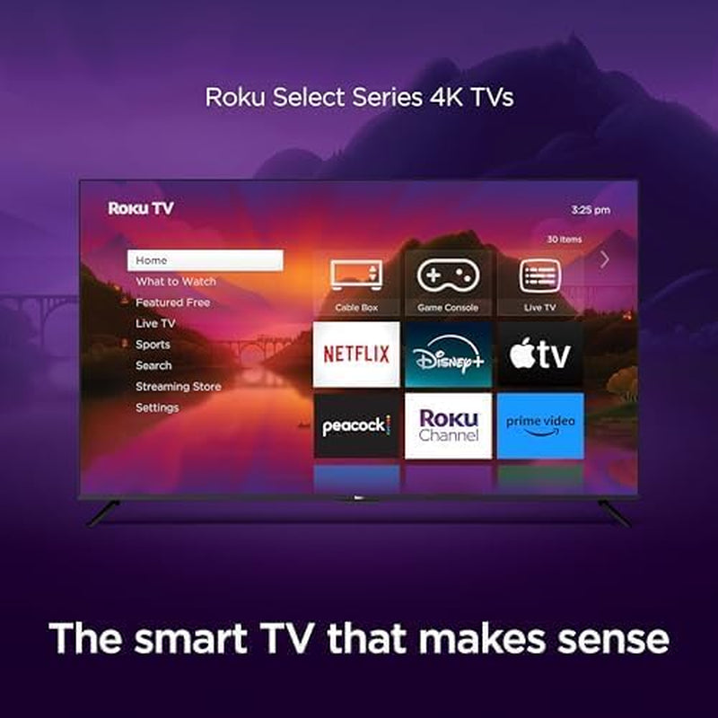 Smart TV – 50-Inch Select Series 4K HDR tv with Enhanced Voice Remote, Brilliant 4K Picture, Automatic Brightness, & Seamless Streaming – Live Local News, Sports, Family Entertainment