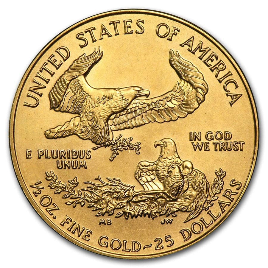 1/2 Oz American Gold Eagle Coin BU (Random Year)