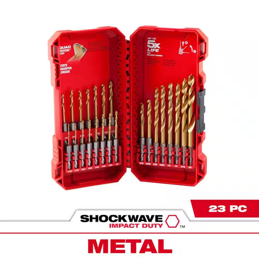 SHOCKWAVE IMPACT DUTY Titanium Twist Drill Bit Set (23-Piece)