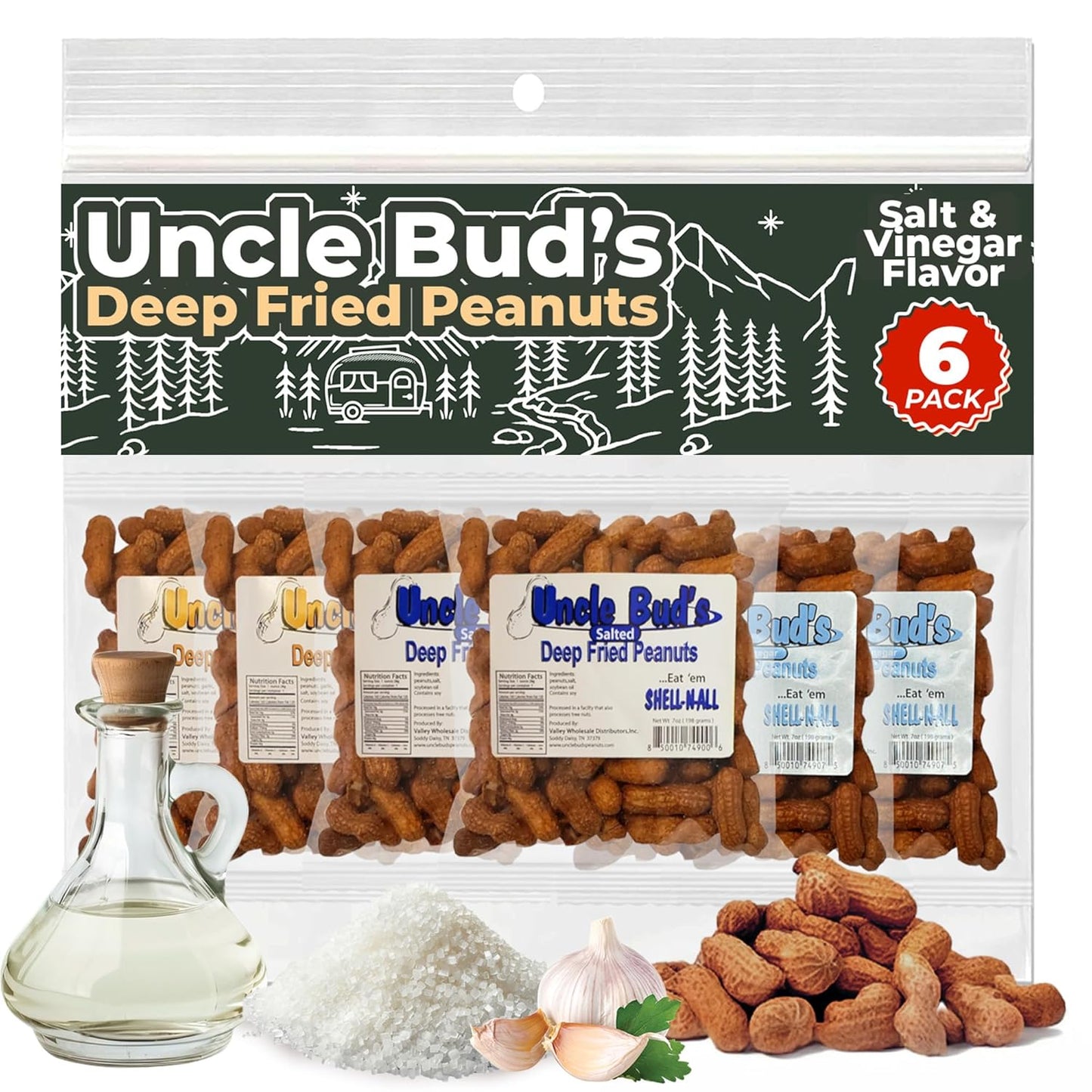 Deep Fried Peanuts in Shell (Salty 6-Pack), Salted Peanuts in the Shell, Spicy Peanuts, Organic Peanuts, Spicy Snacks, Salt and Vinegar, Savory Snacks, Peanuts Individual Packs, Spicy Nuts