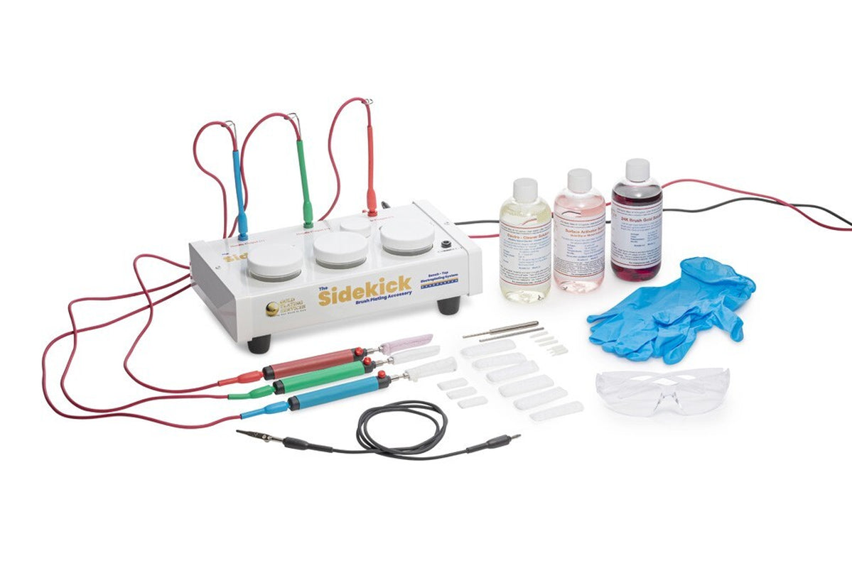 The Sidekick- Brush Electroplating Kit - 8 Oz Gold - Gold Plating Services