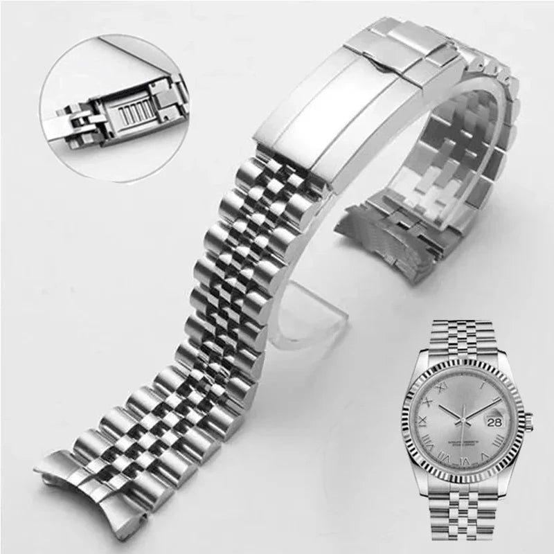 904L Jubilee Watch Band for Rolex Sub GMT Yacht Daytona Men Watch Strap Luxury Bracelet Mod Parts Replacement Accessories 20Mm