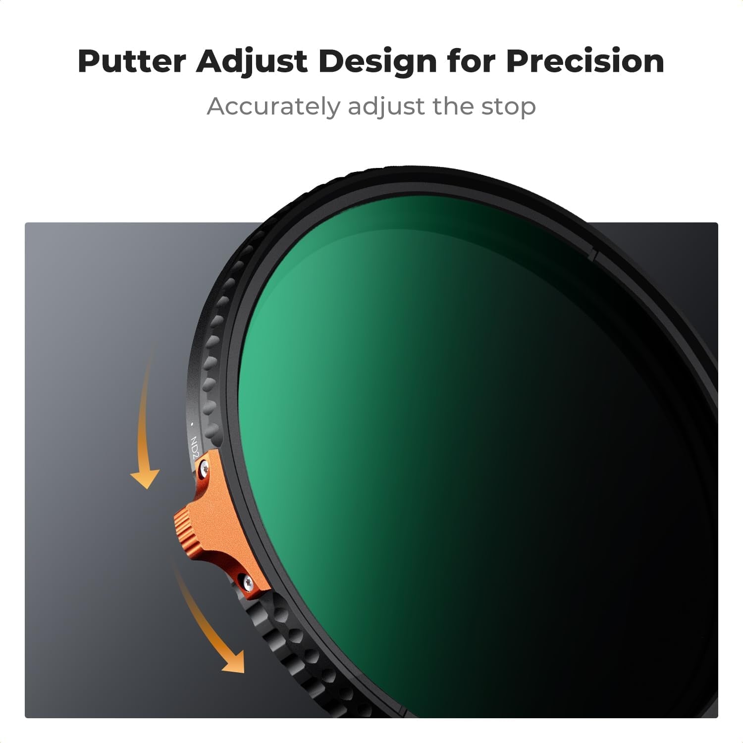 95Mm Putter Variable ND Filter ND2-ND400 (1-9 Stops) 28 Multi-Layer Coatings Import AGC Glass Adjustable Neutral Density Filter for Camera Lens (Nano-X Series)