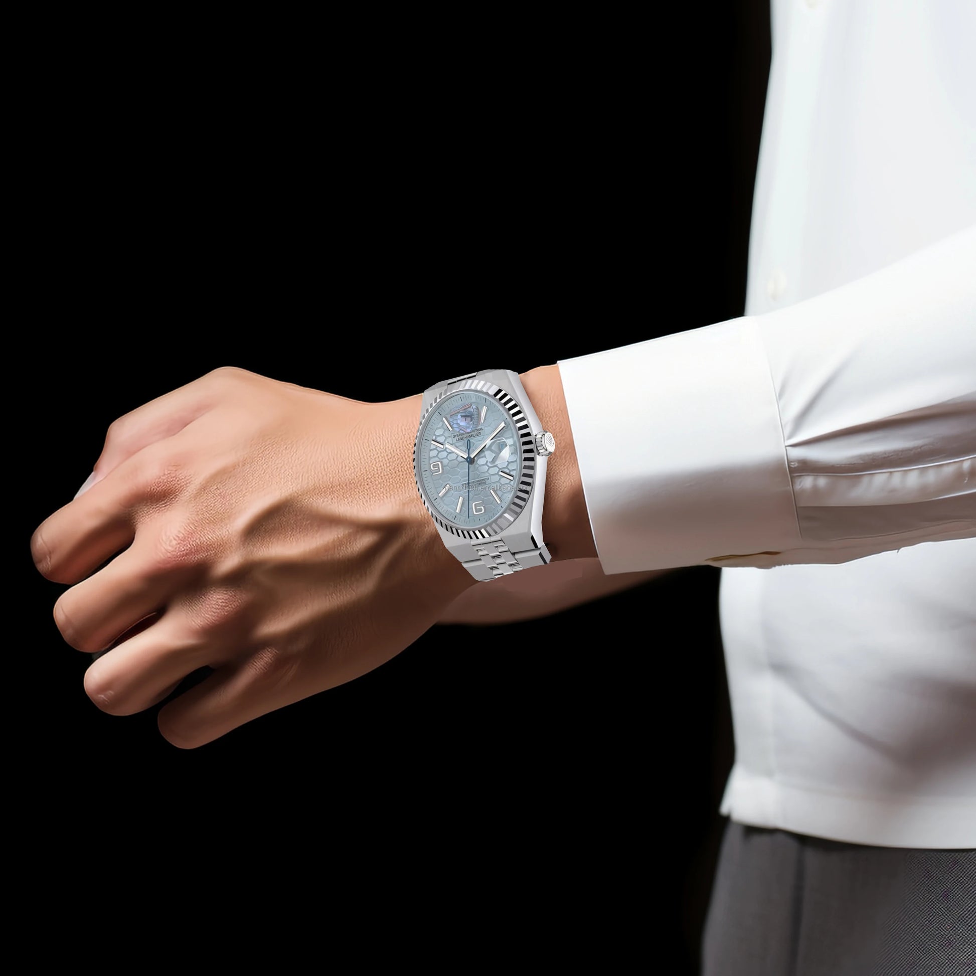 2025 New Design Men Watch Diamond Watch 904L Date Stainless Steel Movement Calendar Luxury Land Dweller Watches Men