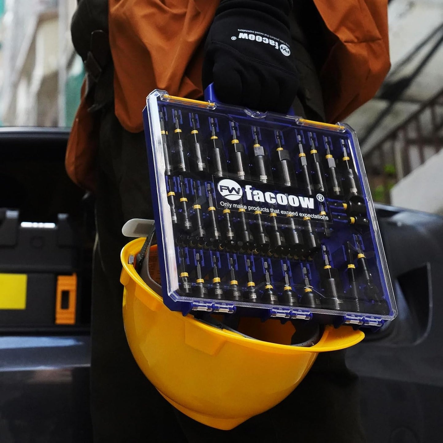 55PCS Impact Nut Driver Set, Deep Nut Driver Set with Wing Nut Driver, Metric & SAE Magnetic Nut Driver Sets with Pivoting Nutsetter Quick-Release Extention, Impact Bits with Socket Adapter