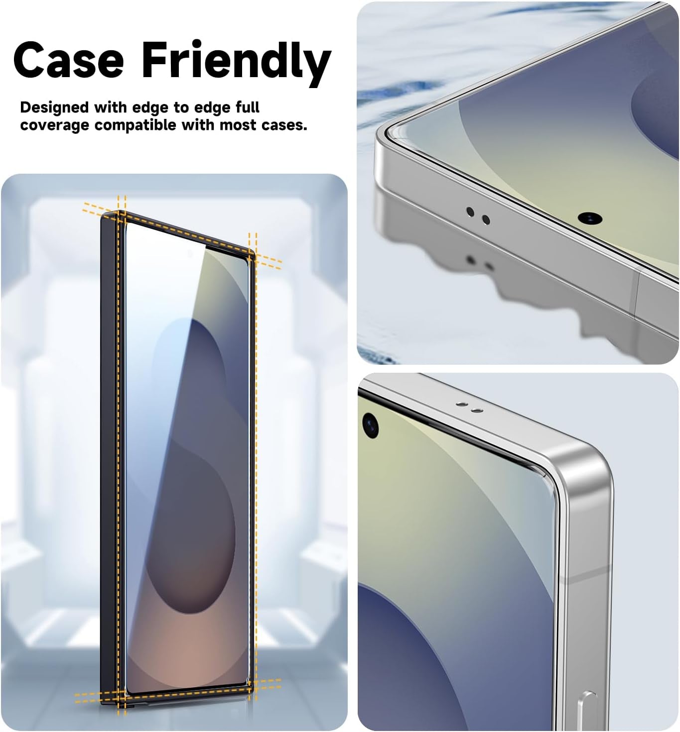 2 Pack for Samsung Galaxy S25 Ultra Tempered Glass Screen Protector, Bubble Free, Easy Installation, Auto Dust-Elimination