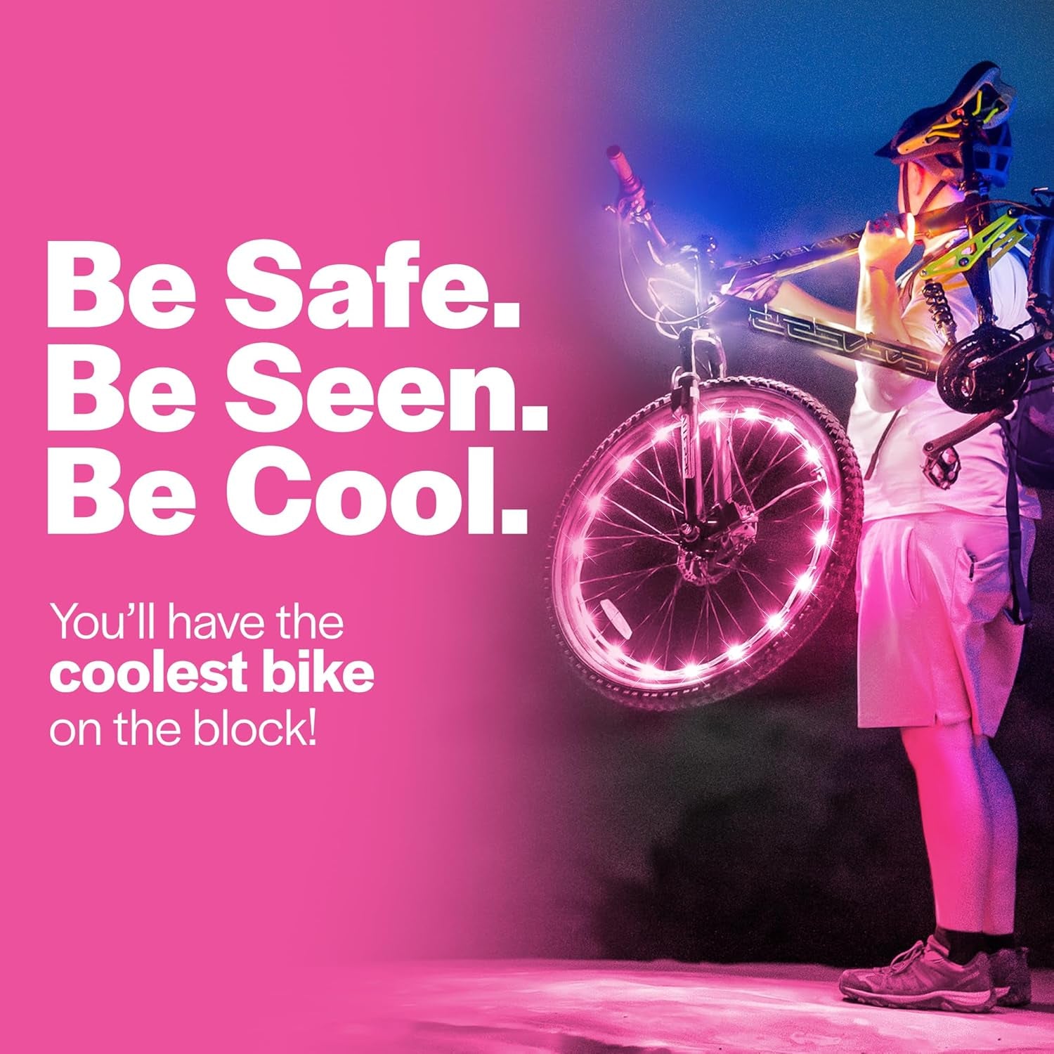 Wheel LED Bike Wheel Lights - 2024 Edition with Superior Straps & Led-Weatherproof Shield! 14 Colors - Unmatched Durability, Visibility & 48+ Hours of Dazzling Illumination