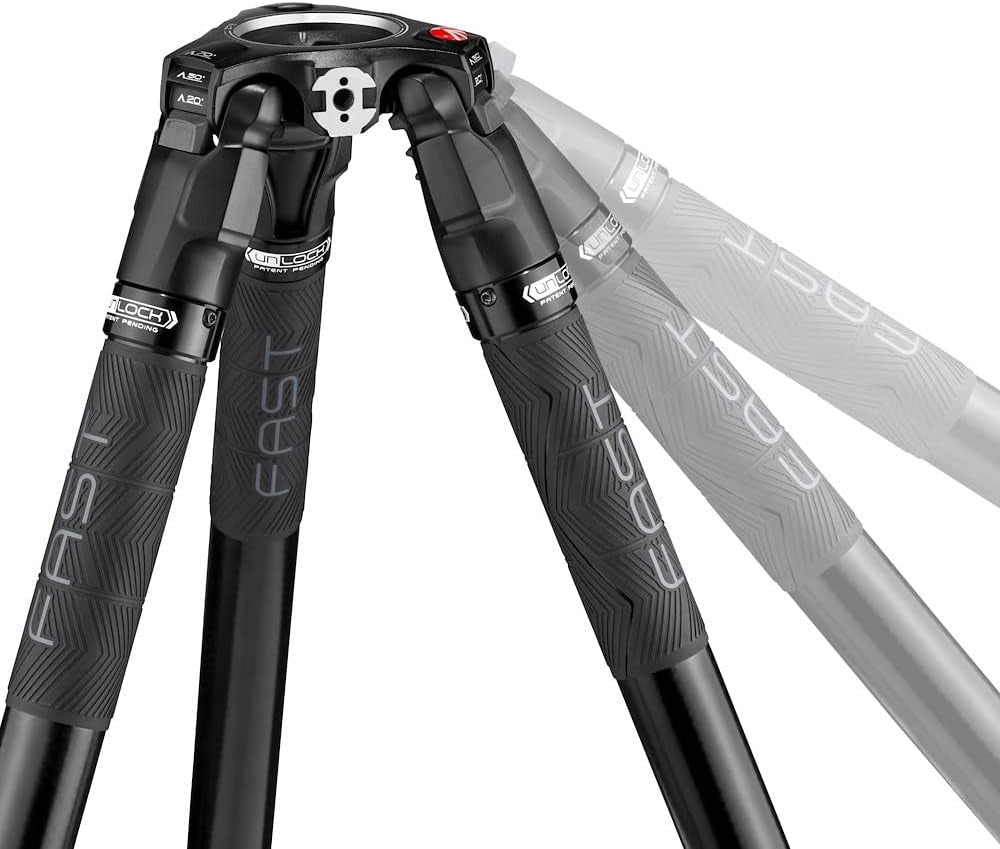 504X Fluid Video Head with 635 Fast Single Leg Carbon Tripod, Fast Tripod and Video Head Kit, Made of Premium Carbon Fibre, Designed for DSLR Digital Cameras, Videographer