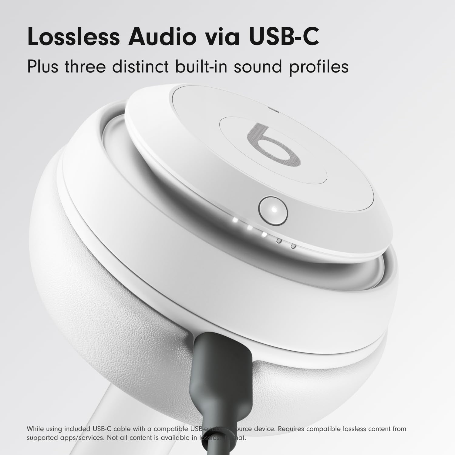 Studio Pro - Wireless Bluetooth Noise Cancelling Headphones - Personalized Spatial Audio, USB-C Lossless Audio, Apple & Android Compatibility, up to 40 Hours Battery Life - Matte White