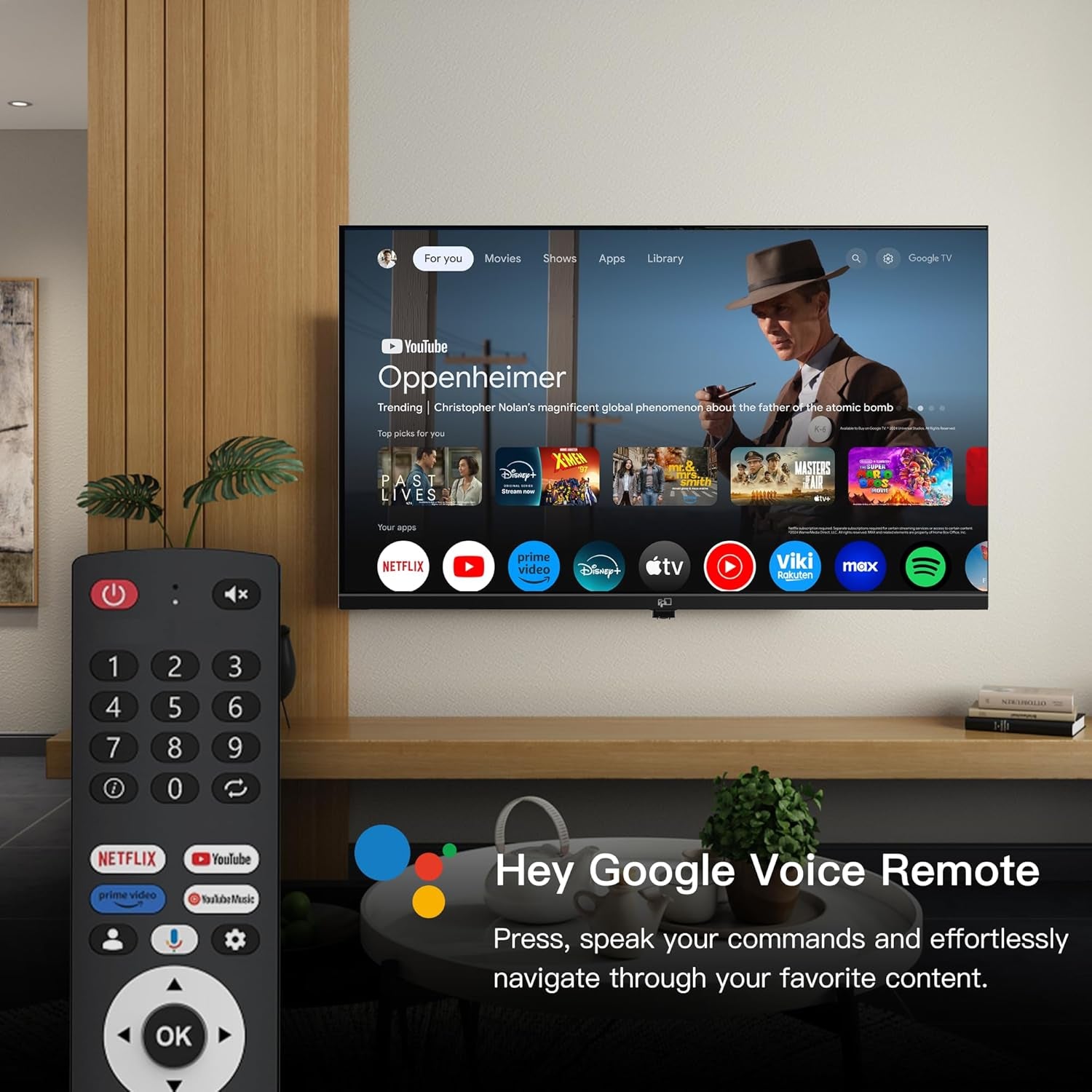 43 Inch Smart TV 4K UHD LED TV Flat Screen Google TV with Google Cast, Bluetooth, HDMI, Streaming Live, HDR 10, Dolby Vision, Ultra Slim Television(Canvas-Series, CG43-C3, 2025)