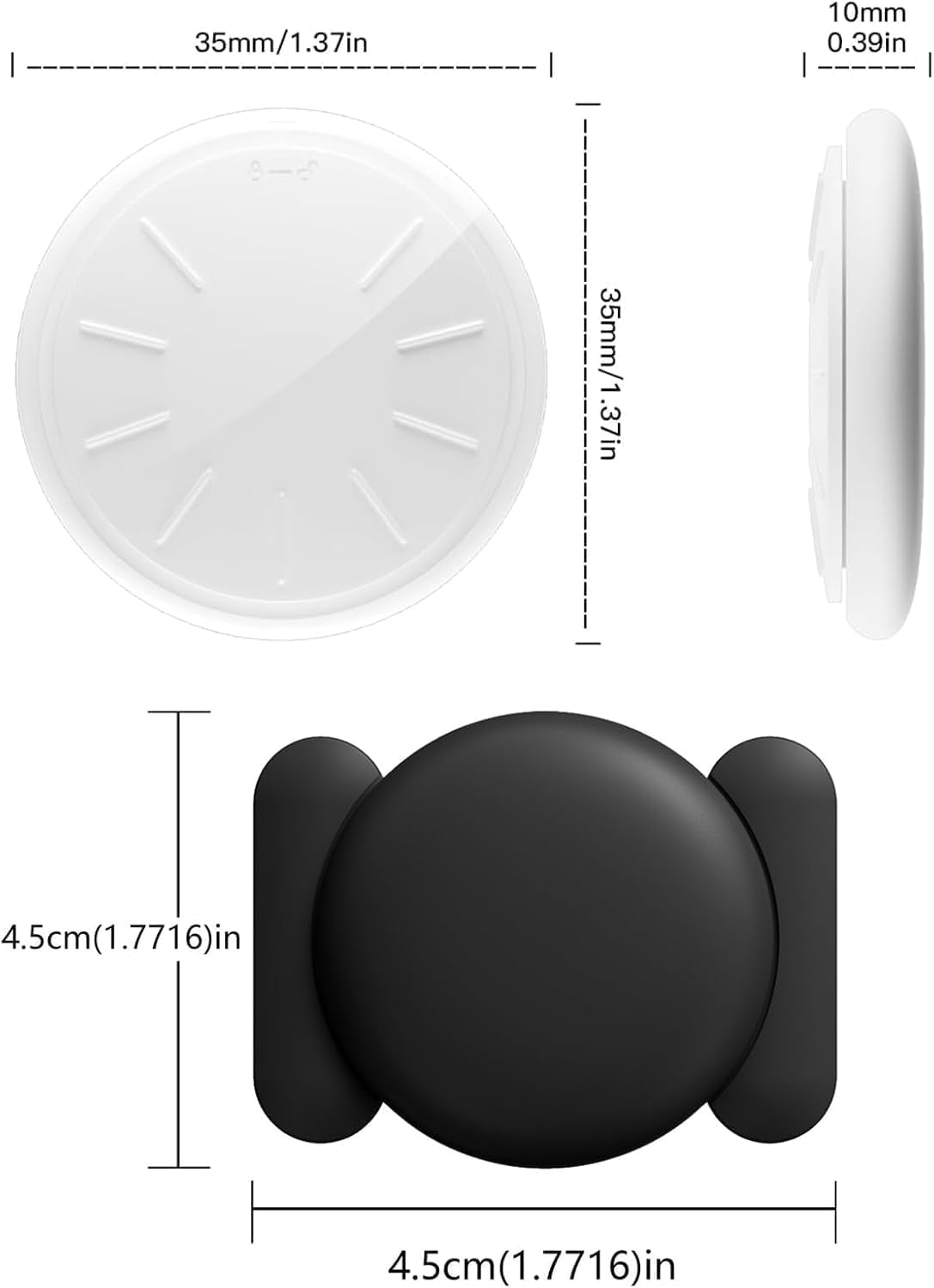 Tracker Device for Car,Vehicles,Mini Hidden Car Tracker with Magnetic Case,No Monthly Fee Real Time GPS Car Tracker Works with Apple Find My (Ios Only) (Black,2Pcs)