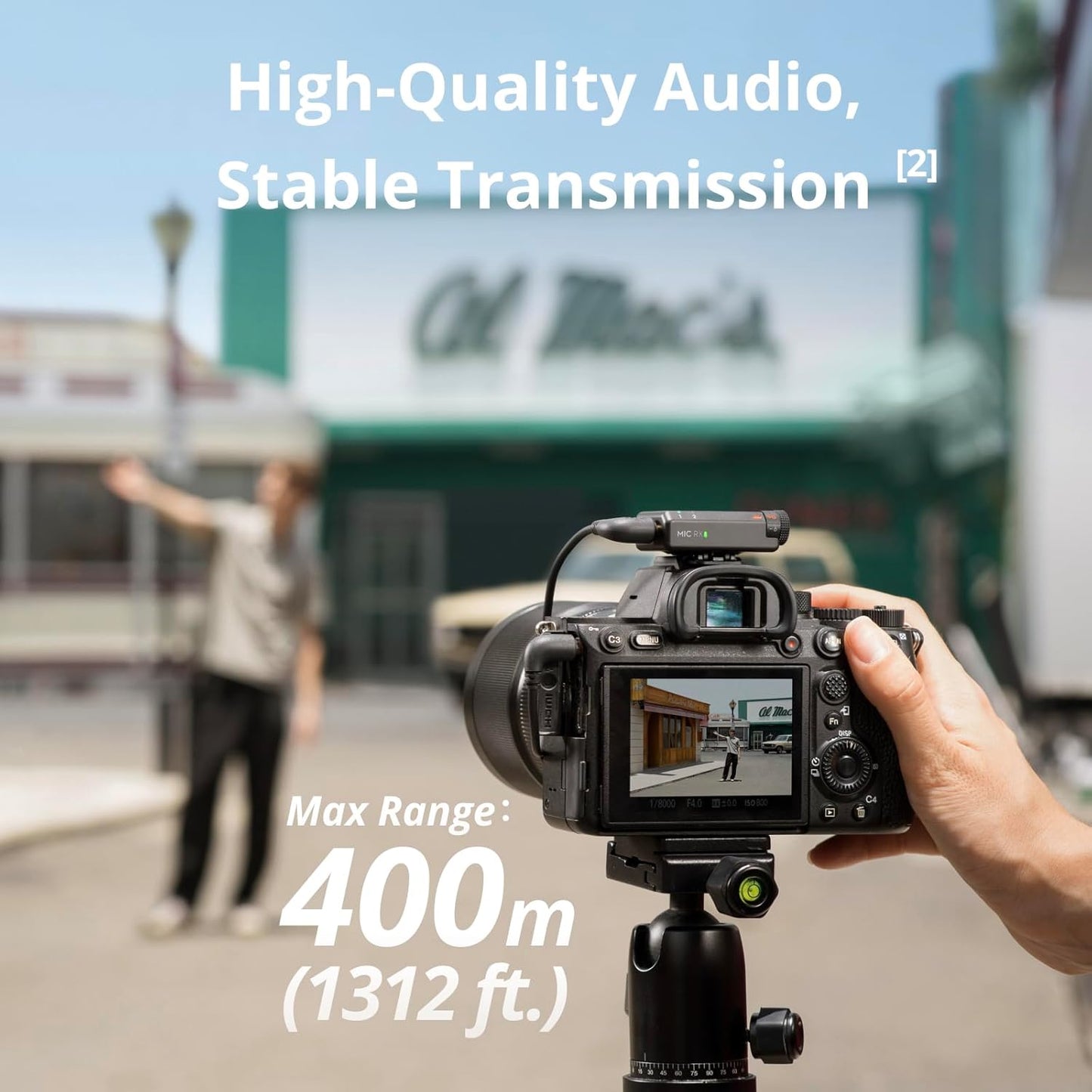 Mic Mini (2 TX + 1 RX + Charging Case), Wireless Microphone for Iphone/Camera/Android, Ultralight, Detail-Rich Audio, 48H Use, Noise Cancelling, Automatic Limiting, Vlog, Streaming