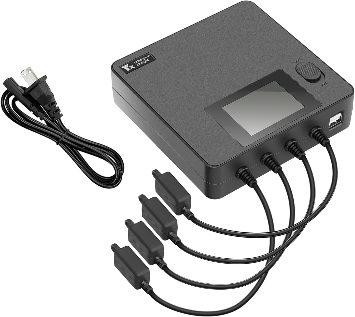 Display Battery Charger for DJI Avata 2,Full and Storage Charge, LCD 6 in 1 Multi Hub,Rapid Charging 4 Batteries Drone Accessories