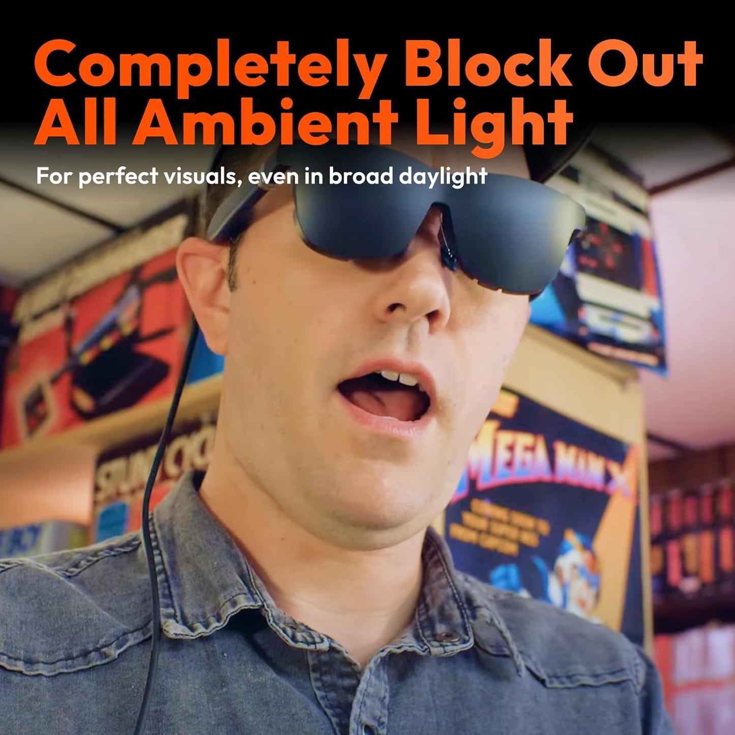 XR Glasses Lens Shade, Block Out All Ambient Light, Easy to Attach