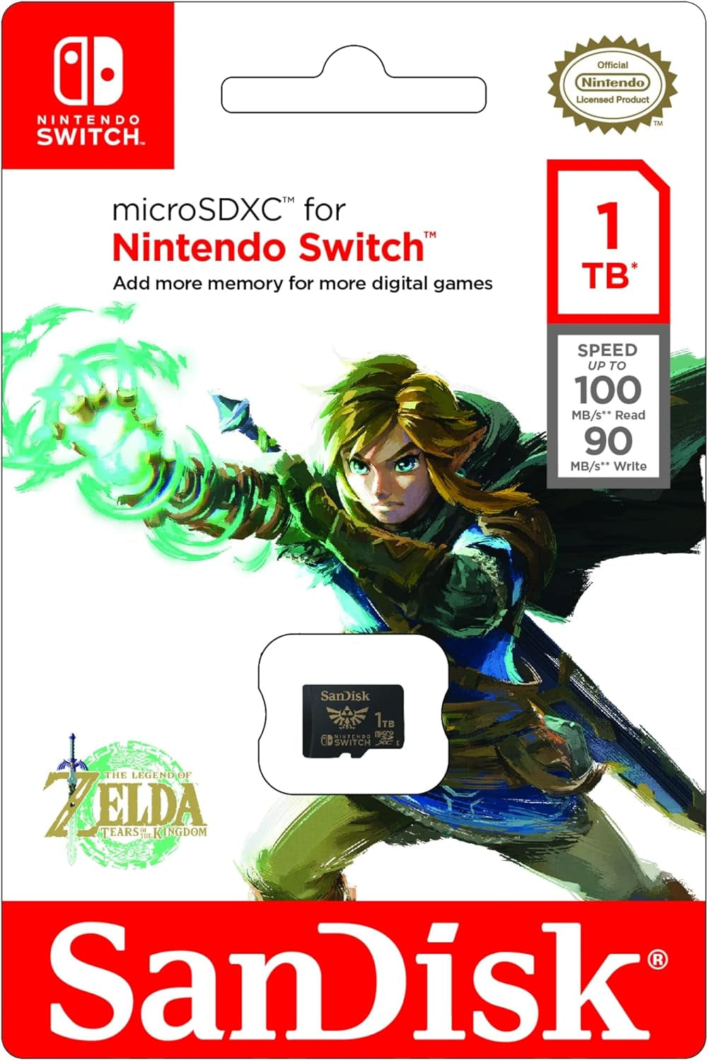 1TB Microsdxc-Card Licensed for Nintendo-Switch - SDSQXAO-1T00-GN6ZN