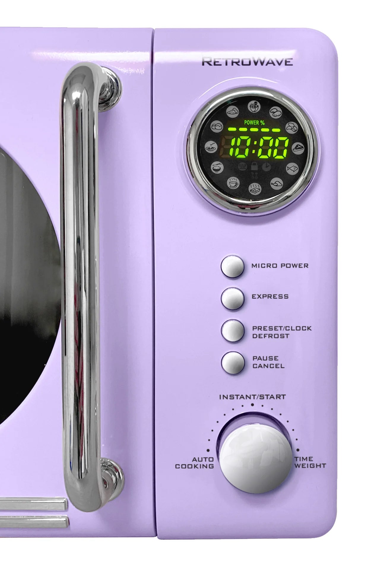 Retro 0.7 Cu. Ft. 700-Watt Countertop Microwave Oven, Lavender