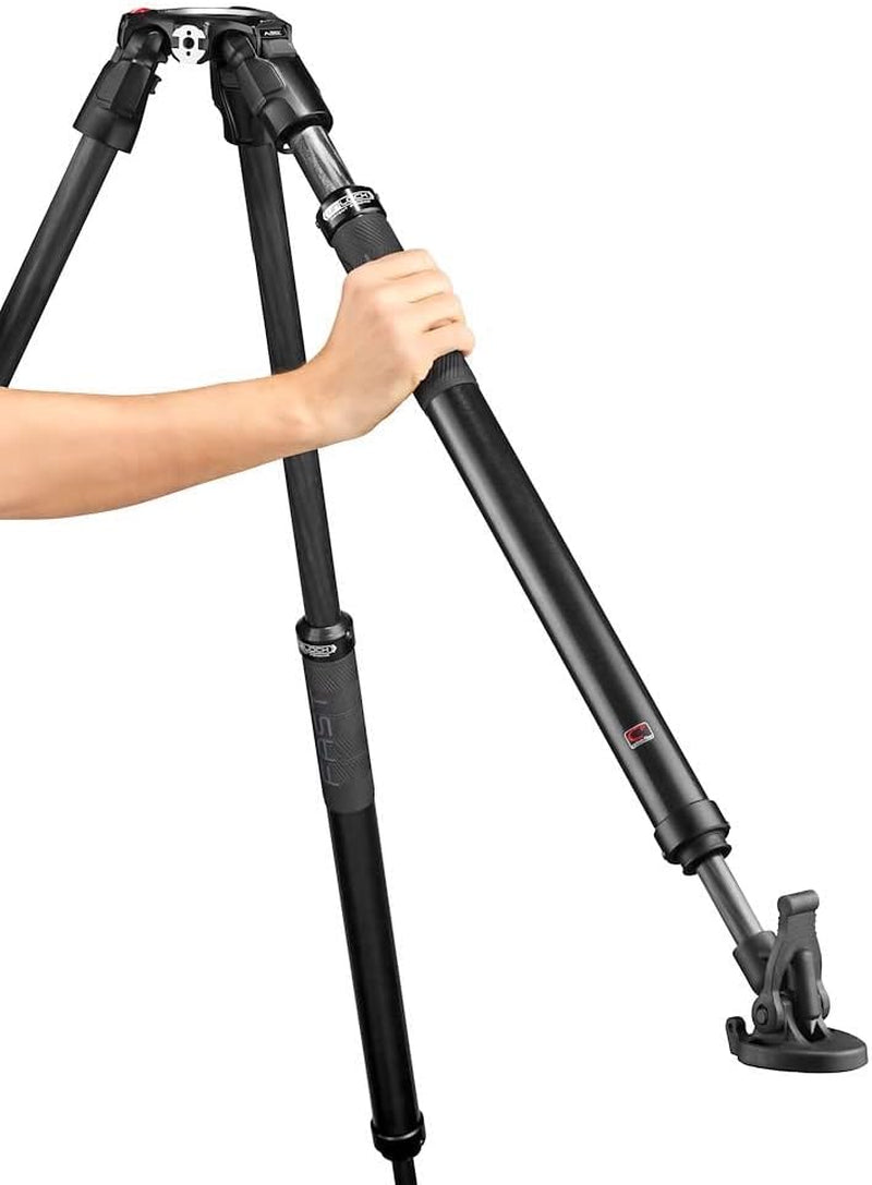 504X Fluid Video Head with 635 Fast Single Leg Carbon Tripod, Fast Tripod and Video Head Kit, Made of Premium Carbon Fibre, Designed for DSLR Digital Cameras, Videographer