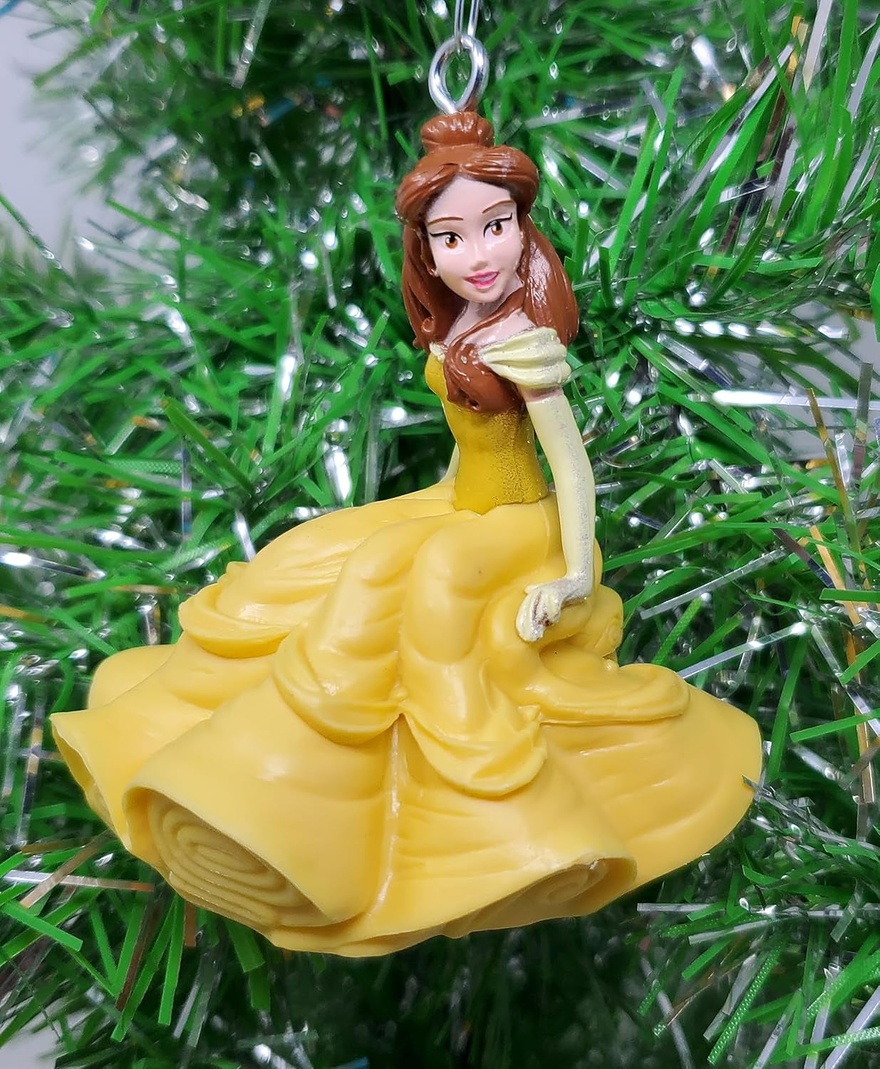 Beauty and the Beast Princess Belle Ornament - Classic Princess Design in Yellow Dress (B135)
