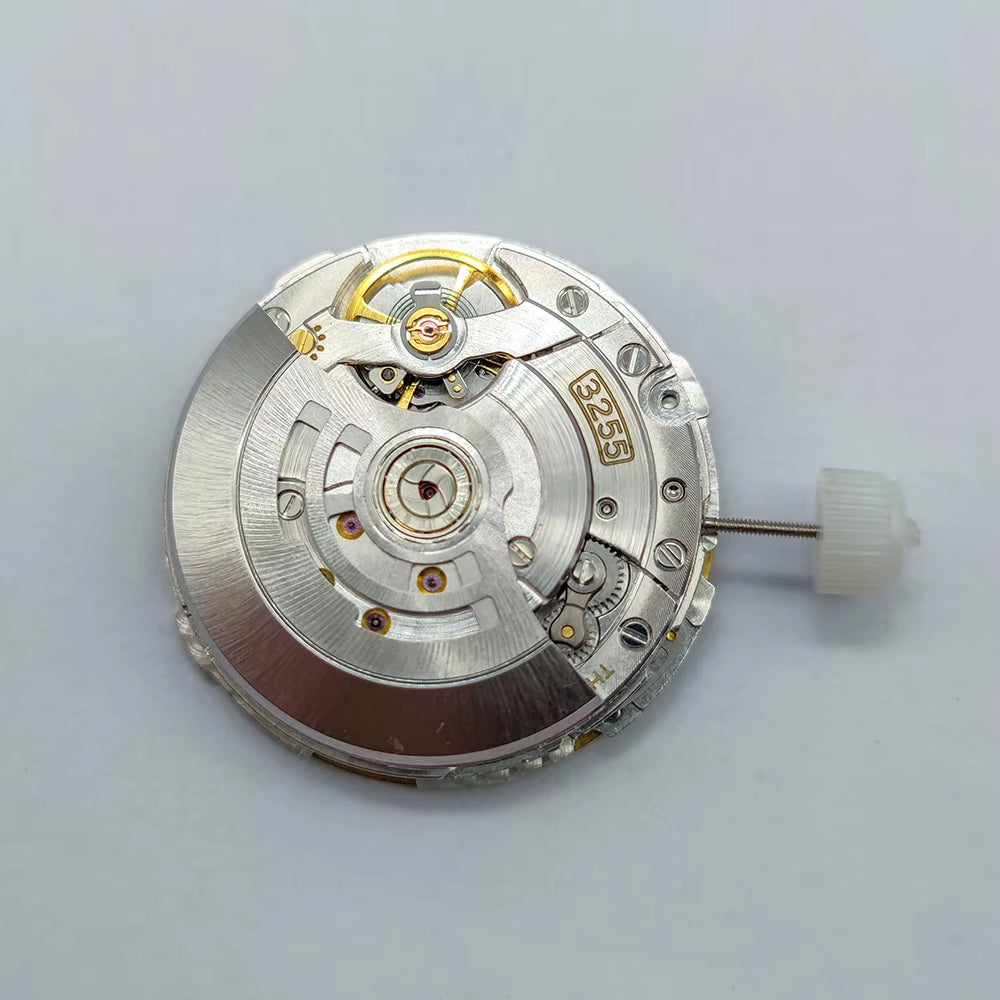 High Quality 3255 Movement Dual Calendar Shanghai 3255 Automatic Mechanical Movement 31 Jewels Blue Balance Wheel Watch Movement