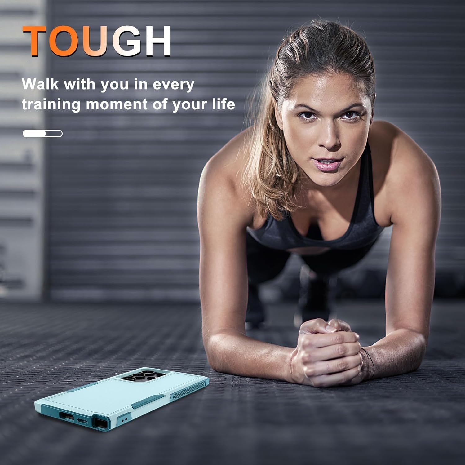 Case for Samsung Galaxy S25 Ultra, Full Body Heavy Duty Rugged Shockproof Protective Phone Cover with Lanyard Strap, Tempered Glass Screen Protector and Camera Lens Cover, Mint Green