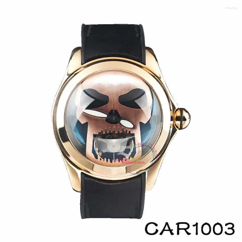 Wristwatches 2024 Luxury Bubble Watch Vintage Automatic Watches Men 46Mm Mechanical Art Eye Ball Dial Clocks Designer Reloj Hombre