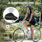 Wayfarer Hybrid Bike, 700C Mens and Womens Bike, 7-Speed Hybrid Bicycle, Retro Steel Frame, Front and Rear Linear Pull Brakes, Fenders, Cargo Space, Adult Bicycle