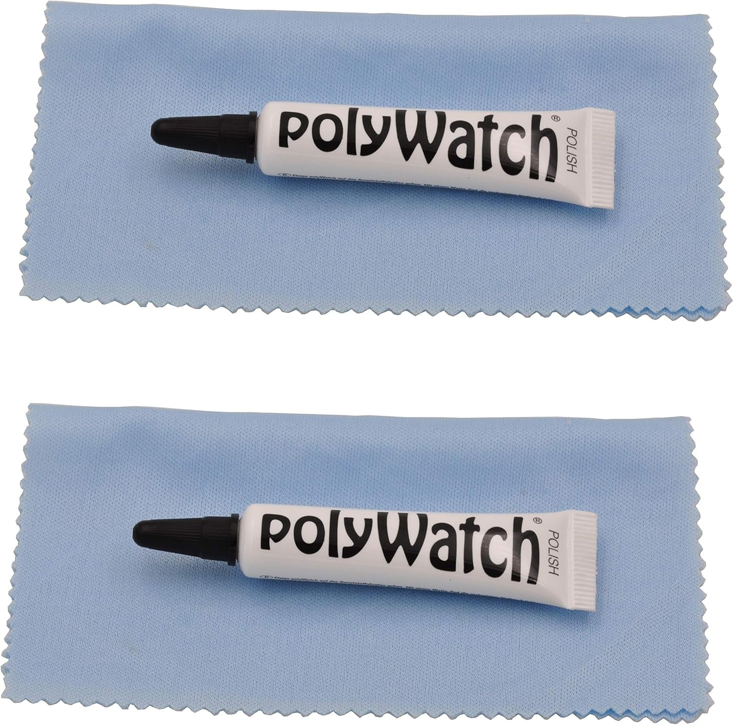 Poly Watch Plastic Crystal Glass Polish & Scratch Remover Repair Tool(2 Units) with 2 Pieces of Cloth