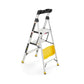 4 .5 Ft. Aluminum Dual Platform Step Ladder with Project Bucket ( 9 Ft. Reach ), 250 Lbs. Capacity Type I Duty Rating