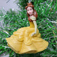 Beauty and the Beast Princess Belle Ornament - Classic Princess Design in Yellow Dress (B135)