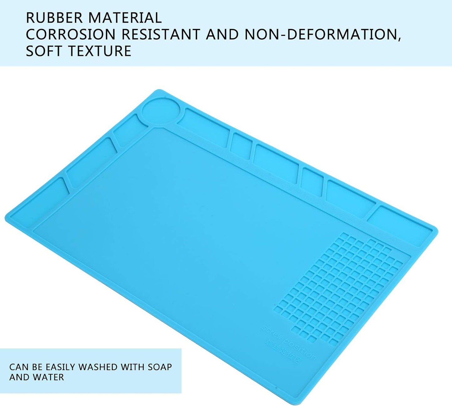 Watch Repair Mat, Corrosion‑Resistant Soft Watch Repair Pad, 12.2 * 8.9In Anti‑Static Non‑Slip Professional Rubber for Watchmakers Organizing